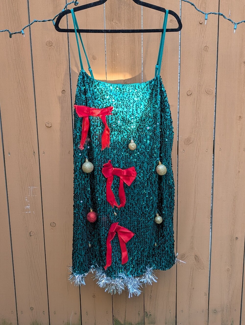 Sequin Christmas Tree Dress
